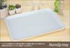 TATSU-CRAFT CN Tray, Large, 39cm, Striped Blue, Non-Slip, Stylish and Cute Plastic Tray for Kitchen, Placemat, Waterproof, Large, Commercial Use,
