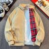 Giacca da Moto Casual da Uomo a Collo Alto Larga, Nuova Collezione Autunno/Primavera Retro Workwear