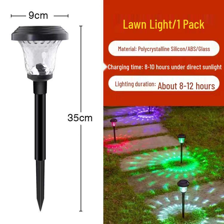 Solar Garden Decor Lights: Outdoor Courtyard Atmosphere Ground Plug Lighting for Yard and Lawn