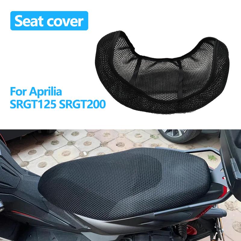 For Aprilia SRGT125 SRGT200 SRGT 125 200 Seat Cover 3D Mesh Fabric Seat Non-Slip Breathable Heat Ulation Protect Cushion