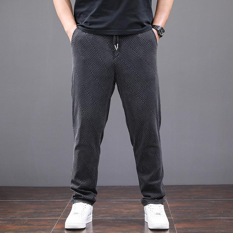 

И стильные джинсы для мужчин с эластичной посадкой, облегающие, эластичные, мужские, со средней жаккардовой тканью, большие размеры, длинные брюки для людей с избыточным весом XXXL бездна