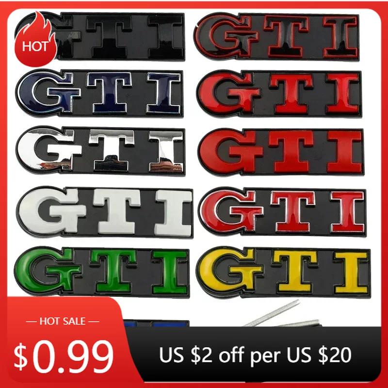 For VW VOLKSWAGEN 2026 New Metal GTI Logo Car Front Grille Emblem Badge for Volkswagen Polo Caddy Golf 4 5 6 8 Jetta Tiguan Tour