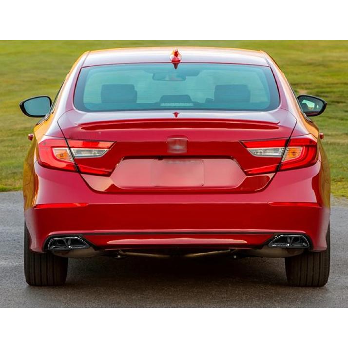 2pcs Carbon Fiber Style Left Right Rear Cylinder Exhaust Tail Pipe Cover Trim For Honda Accord 10th Gen 2018 2019 2020 2021 2022