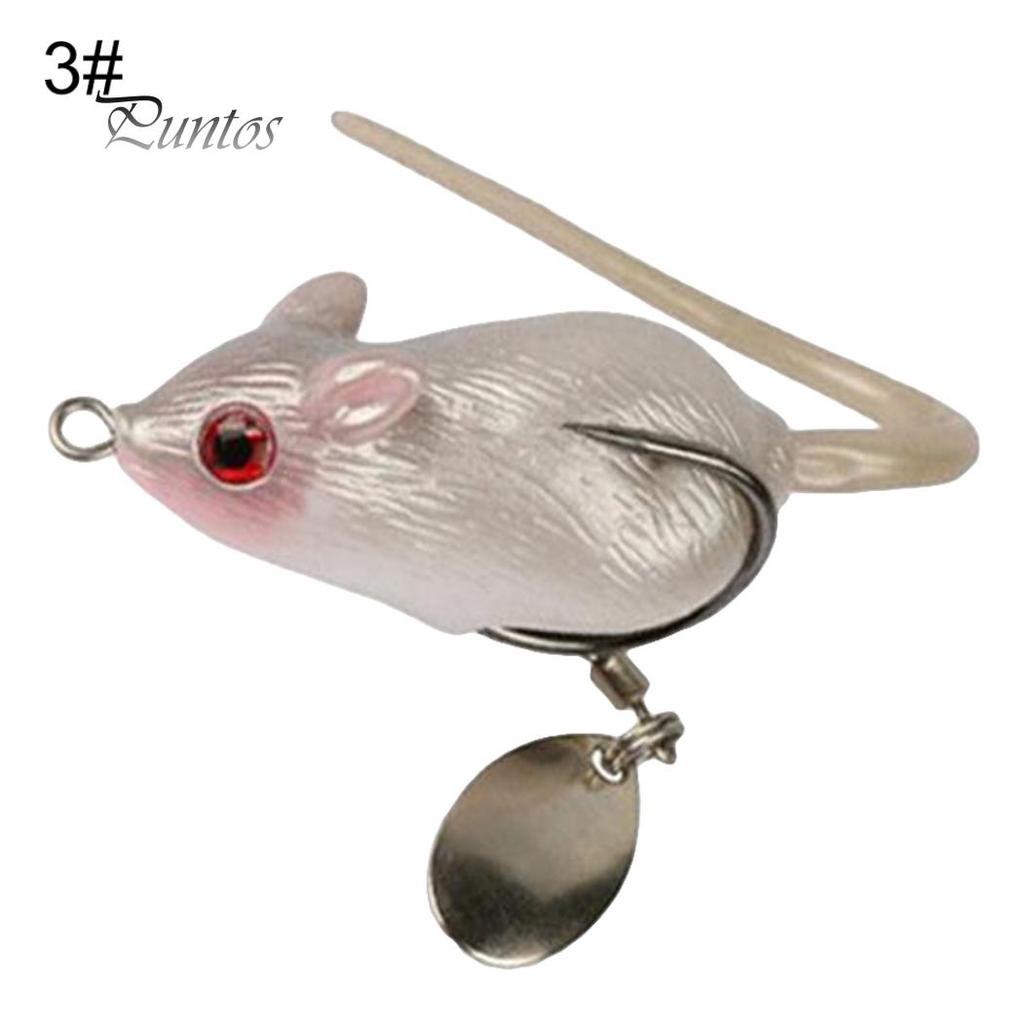 Lifelike Rat Hook Bass Snakehead Fishing Tackle Bait Mouse Lure