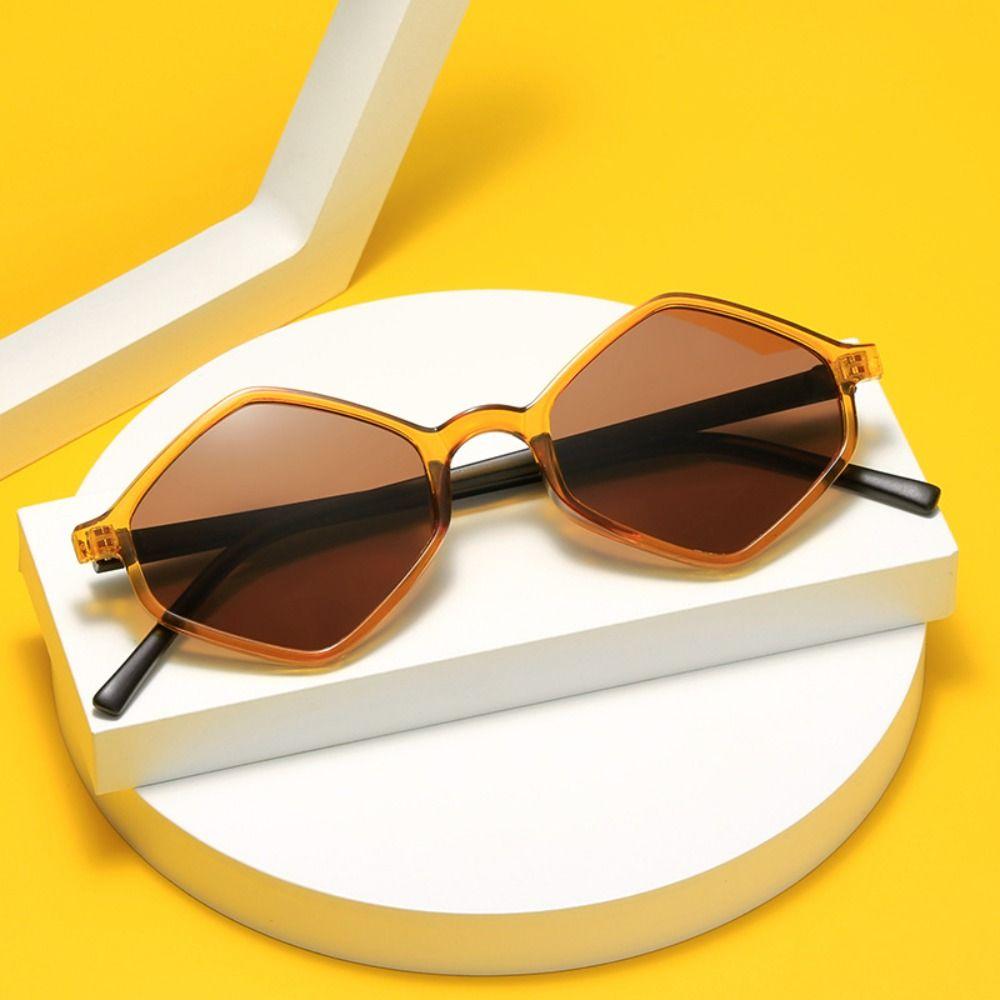 Vintage Rhombus Leopard Sunglasses Multicolor Lenses UV400 Sun Glasses Metal Eyewear Unisex
