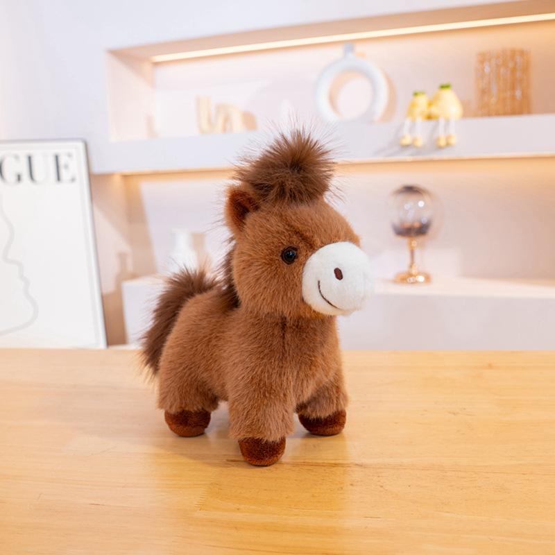 Niedliche niedliche Pony-Puppe Plüschtier weiße Pony-Puppe Junge beruhigende Stoffpuppe Geburtstagsgeschenk