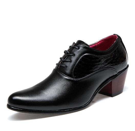 Men All Season Heels High Heel Pointed Toe Leather Fashion Comfortable Wear For Daily Use Durable Material With Good Quality