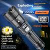 Ultra-High Power Flashlight Digital Electronic Display Waterproof Torch Zoom Hand Light Outdoor Camping Lantern