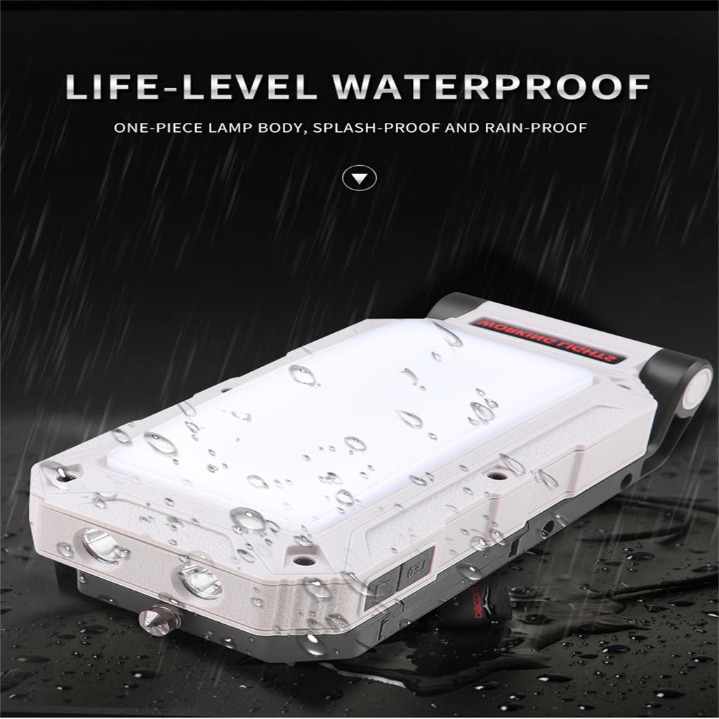 Rechargeable Work Light Portable Folding Solar Powered 360 Degree Rotation Multi-functional Flashlight