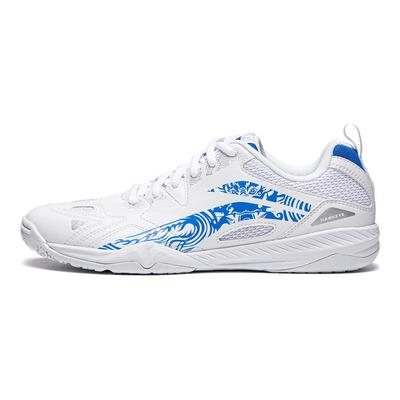 Li Ning Serie Tennis da Tavolo Occhio d'Aquila 2.0 Comode Casual Resistenti Scarpe da Tennis da Tavolo Professionali Basse Unisex sneaker Bianco Blu APPU025-7
