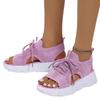 New lace-up fish mouth thick-soled fly-woven casual women's sandals
