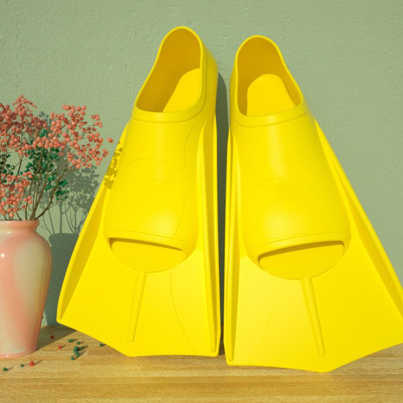 Adult Child Short Soft Silicone Freediving Flippers Custom Full Foot Swimming Diving Fins for Kids чёрный
