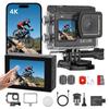 Câmera de Ação SJ6 Ultra 4K 20MP Câmera de Vídeo Display Duplo Lente Estabilização de Imagem Tela Dupla Touchscreen Design de 77g Controle por Voz Gravação Vertical Câmera de Painel