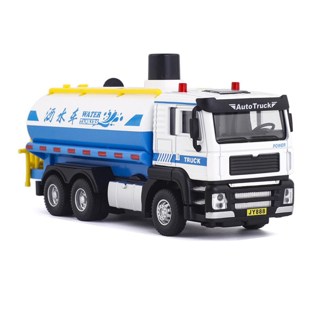 Sprinkler Can Spray Water Green Car Sound Light Boomerang Alloy Toy Car Boy Gift B327