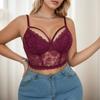Reggiseno Sexy in Pizzo da Donna Taglie Forti Coppe Grandi Comodo Push-up