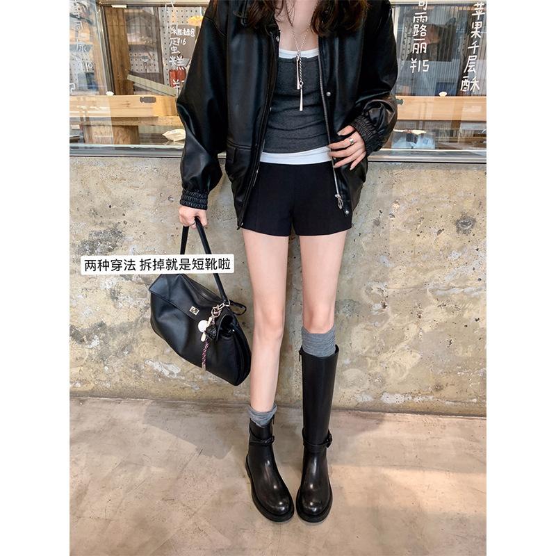 Shoes Removable Two Wear Buckle Belt Platform High Boots Long Boots Women's Knight Boots Autumn and Winter