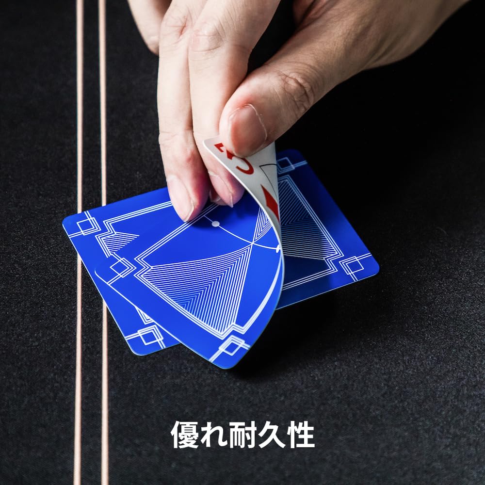 SLOWPLAY Playing 2 Jumbo Poker Flexible and Waterproof and for Texas Cards, 100% Plastic, Decks, Index, Size, Durable, Washable, Hold'em