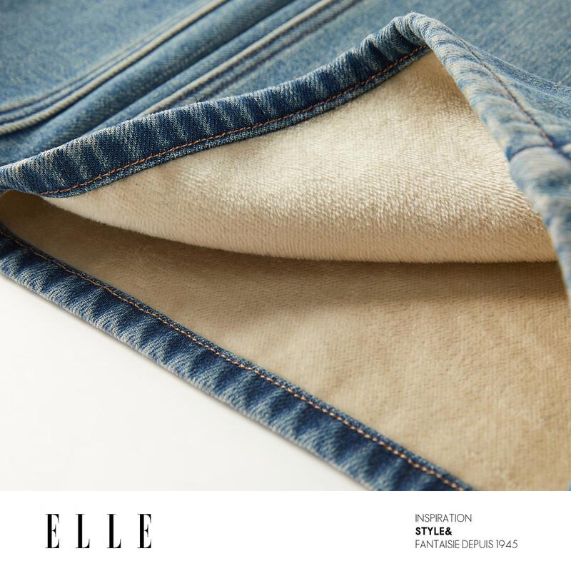 ELLE Damen Retro High-Waist Wide-Leg Jeans