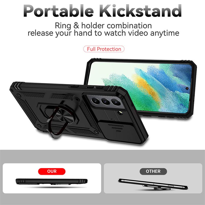 Full Cover For Samsung Galaxy F13 Case For Samsung Galaxy F13 Push Window Magnetic Phone Holder Back Case For Samsung F13 Case