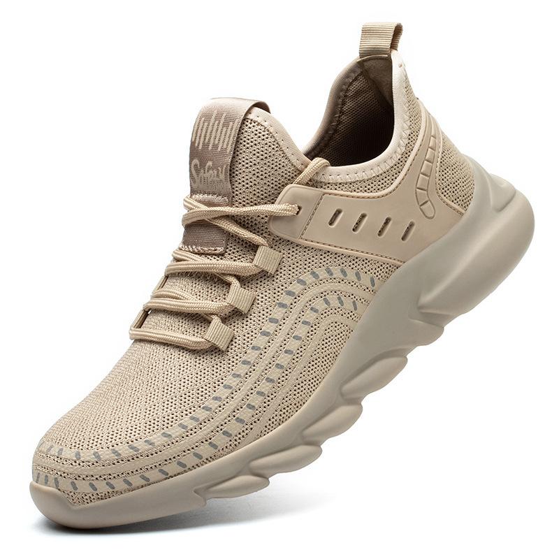 

Летающие тканые трудовые страховочные ботинки ударопрочные и устойчивые к проколам, мужские защитные ботинки дышащие и удобные, и стальной защитный подносок 50 хаки