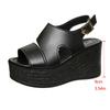 Spring and Summer Footwear Plus Size Sandals Soft-soled Flat-bottomed Round-headed Wedge-heeled Thick-soled Beach Women's Shoes