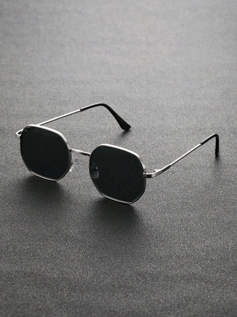 1PCS Unisex Geometric Metal Frame Temperament Fashion Glasses For Outdoor Travel Driving Daily Life Accessories