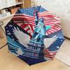 1 Stück Patriotische Statue of Liberty Regenschirm Tragbarer Faltregenschirm Eisenrahmen Rippenstruktur Außen-Heim-Regenschirm