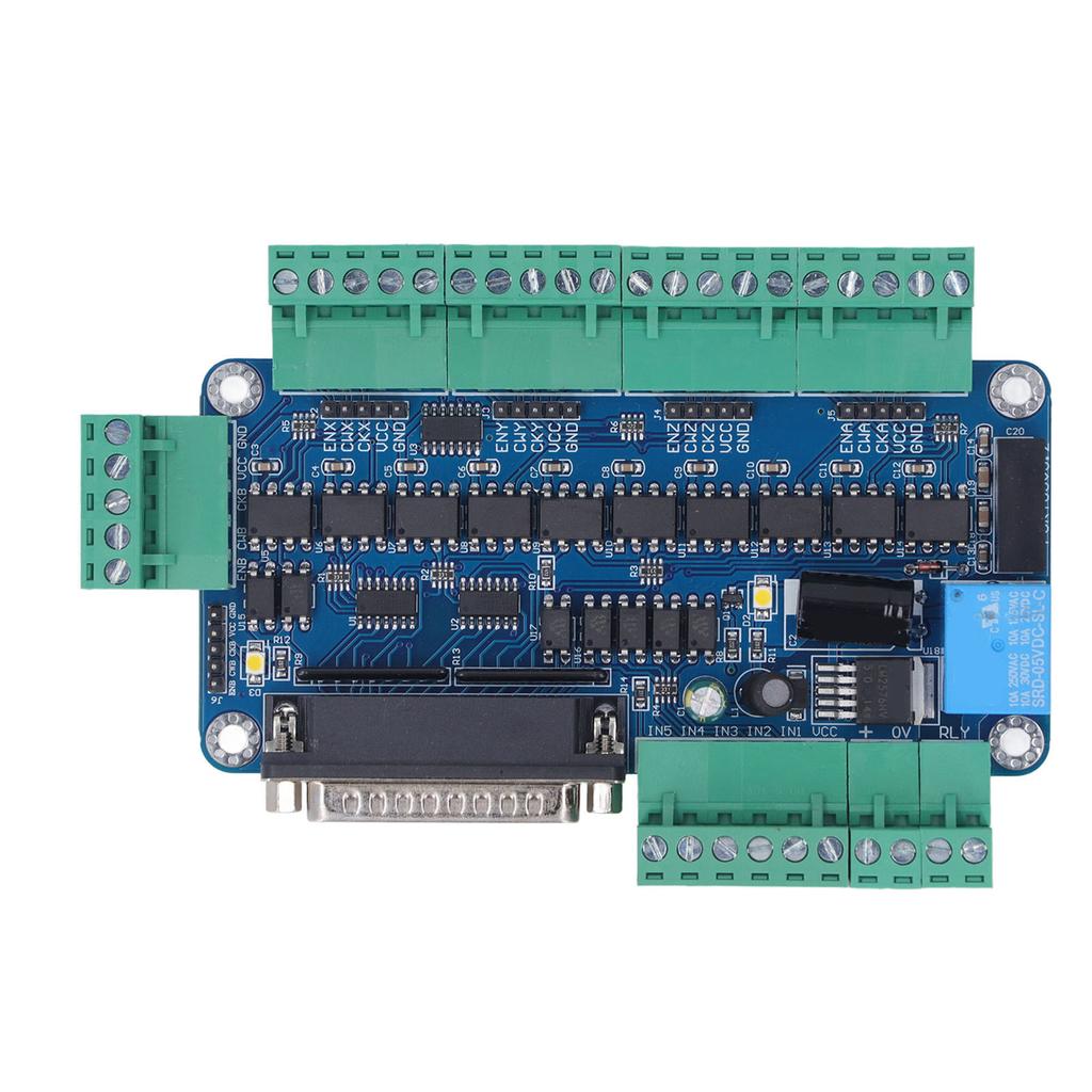 CNC Stepper Motor Controller Board 5 Axes Control Breakout Distribution for Mach3 12‑60V DC