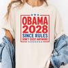 Lustiges Politisches T-Shirt, Obama 2028 Retro Wahlshirt, Parodie Geschenk für Progressive Demokraten, Liberaler Humor