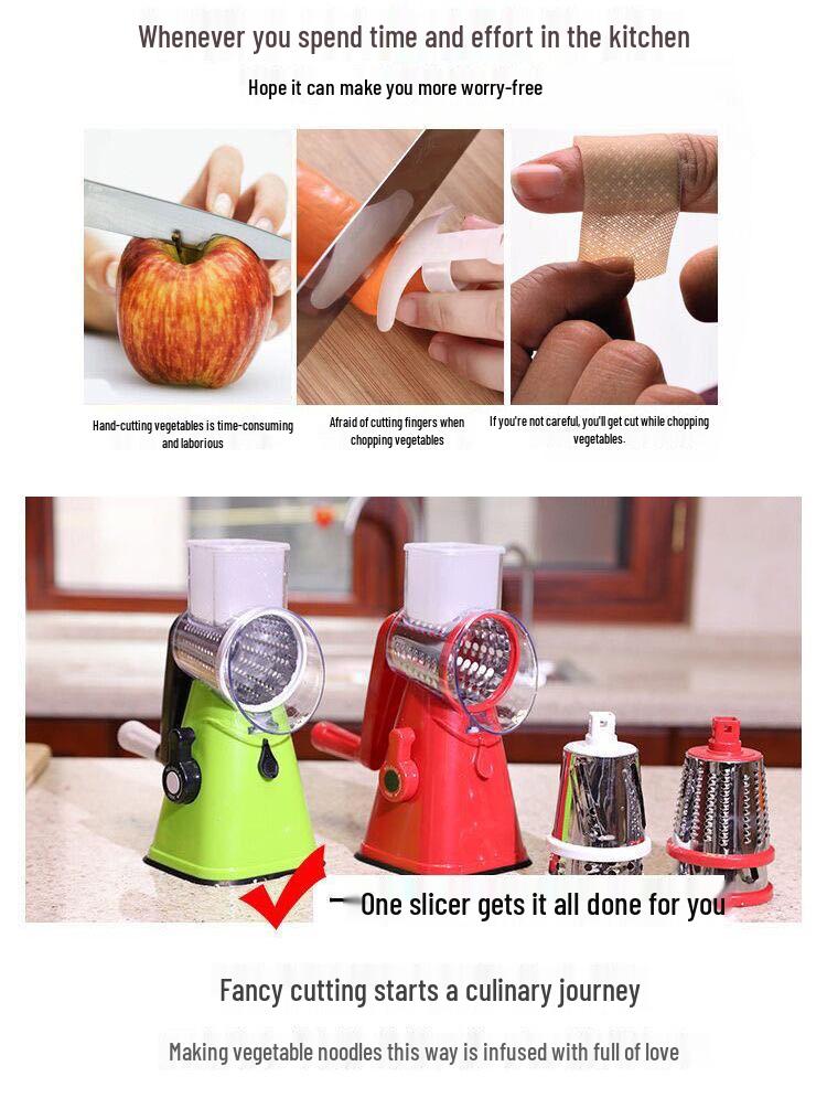 Multifunctional Vegetable Cutter and Slicer: Shredder, Grater, Grinder for Potatoes and More