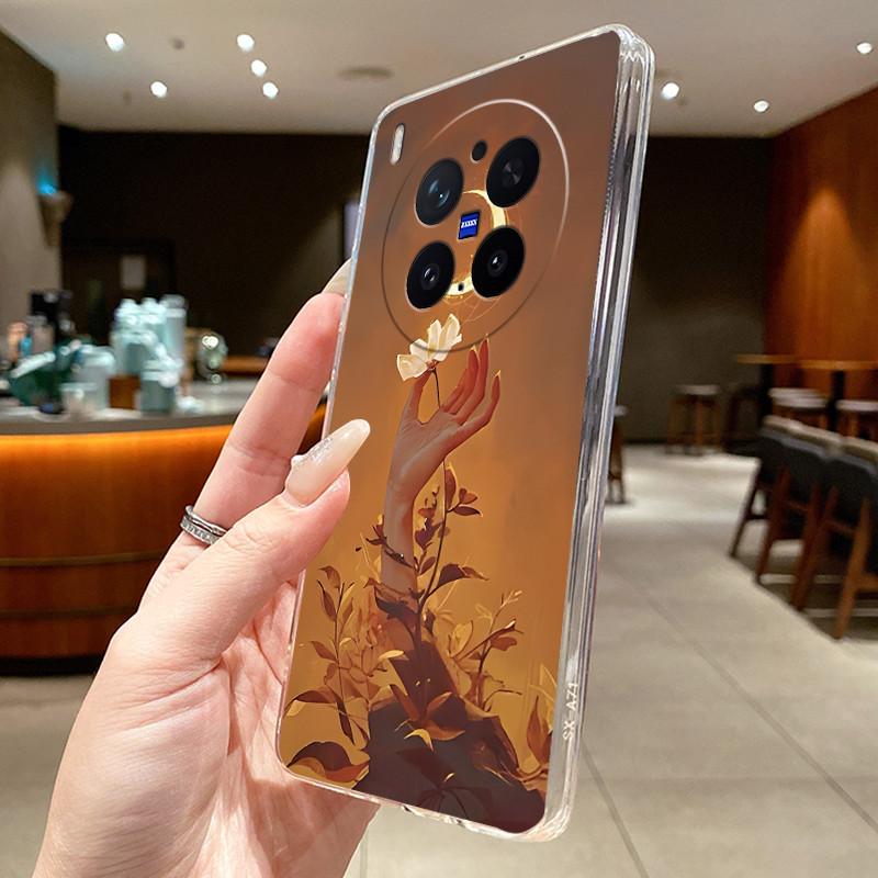 Trendy Fashion Erupting Volcano Pattern Phone Case For Vivo X300 Pro Clear TPU Soft Cover Anti-scratch Couple Protective Shell