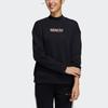 Adidas Neo October Sweatshirt With Embroidered Logo And Drop Shoulder High Collar Women Sweatshirt Black H16302
