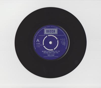 7inch Record HAZEL DEAN - No One's Ever Gonna Love You (The W F13736 DECCA 1977 UK Soul/Funk Used