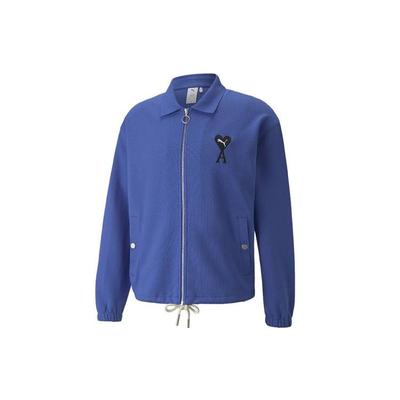 X AMIPARIS Strickjacke mit Reißverschluss und Kragen und Herz-Logostickerei Herren Jacken Blau 534066-93