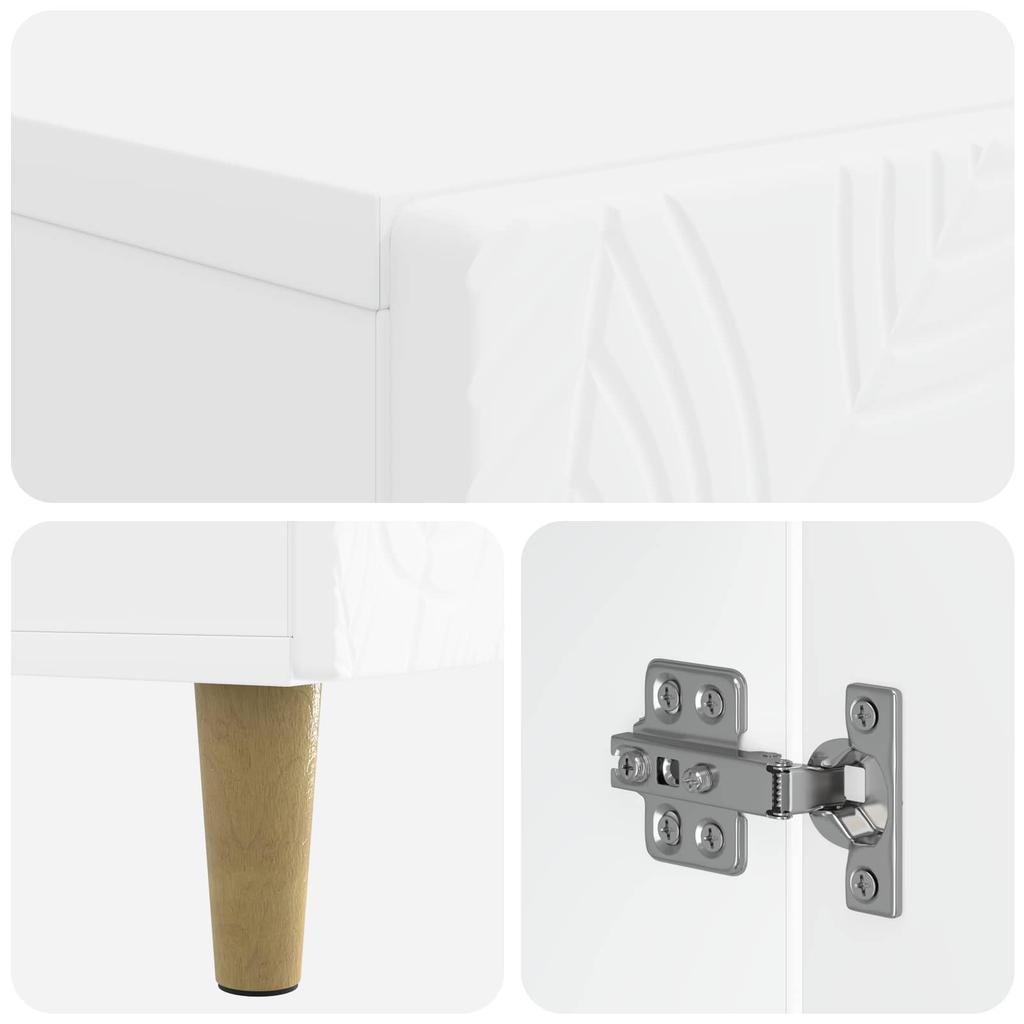 Bathroom Storage Cabinet DELFT White 30 X 31 X 80 Cm