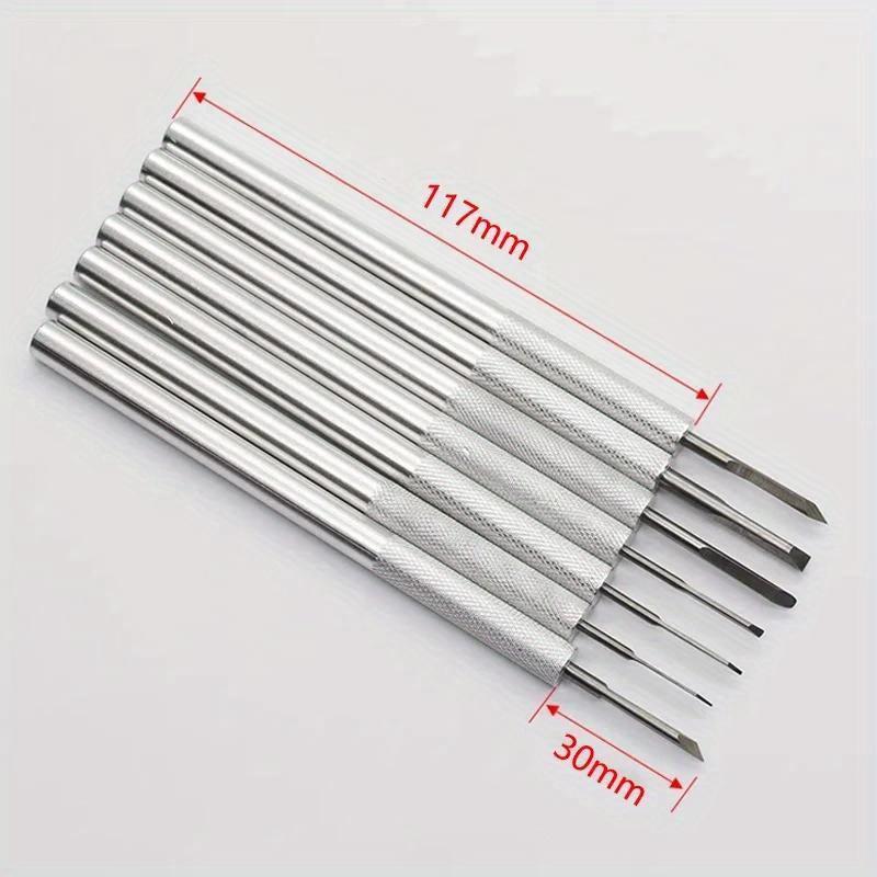 7Pcs Olive Carving Knife Portable Miniature Engraving Cutter Stone Carving Sculpture Knife Professional Woodworking Hand Tool