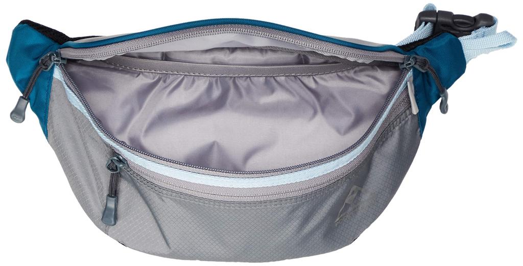 Mizuno POCKET PARK Waist Pouch, Approx. 2L, Gray/Sax
