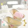1pc Mini Bathtub-Shaped Soap Dish Charming Bathroom Accessory with Decorative Pink Bow.