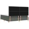 Box Spring Bed with Mattress Dark Gray 200 x 200 cm Fabric