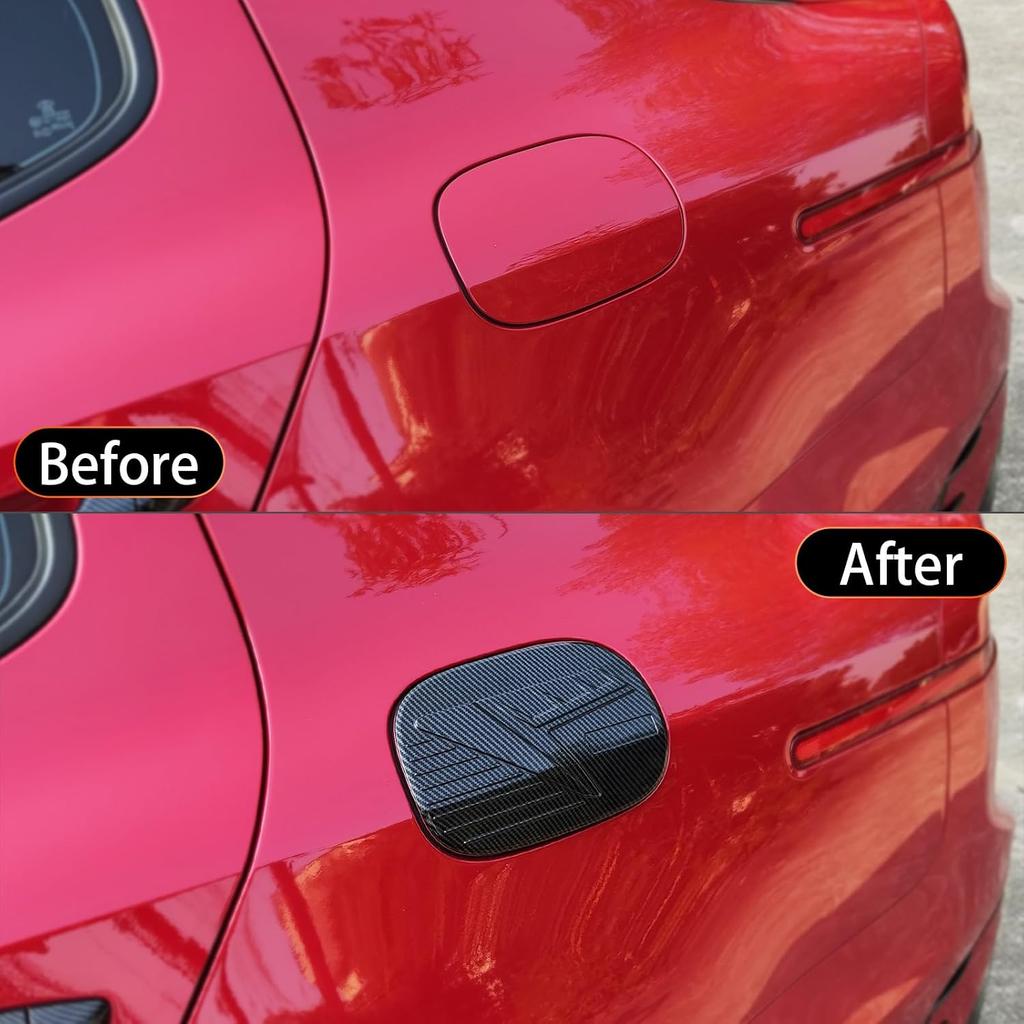 YOUTOOCAR Carbon Fiber Pattern Gas Cap Cover Compatible with Kia Stinger 2018-2023 Accessories