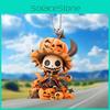 Cartoon Skull Cute Pumpkin Pattern Acrylic Pendant For Halloween Decoration