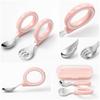 Easy Grip Toddler Utensil Set 316L Stainless Steel Kids Spoon Fork  Baby Feeding