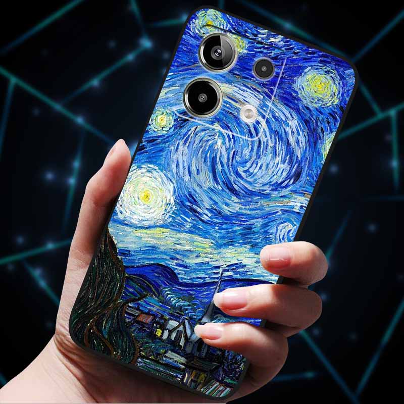 3D Flowers Emboss Fundas For Redmi Note 13 Case Note13Pro 5G Soft Silicone Phone Cases for Redmi Note 13 Pro Plus Back Cover Bag