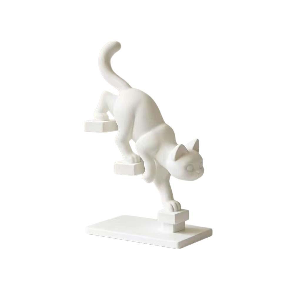 Einzigartige Katzen-Treppensteiger-Statuen 3D-gedruckte Ornamente im nordischen Stil Heimdekoration