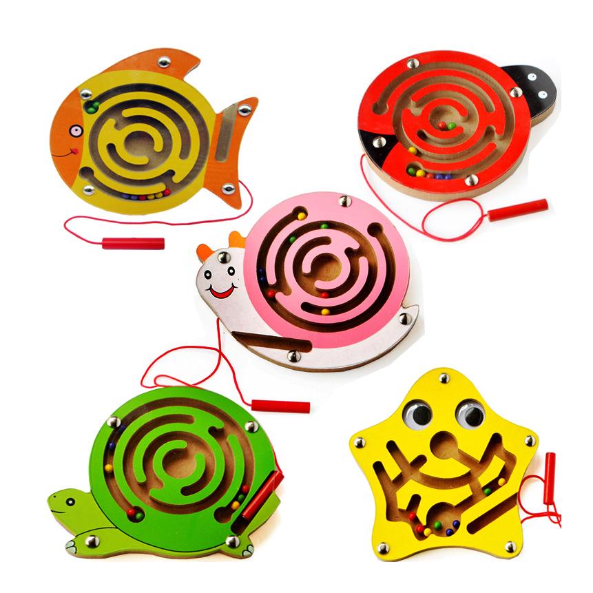 Magnetic Ball Maze Toy for Kids: Small Animal Designs for Preschoolers