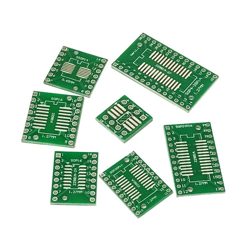 30/35Pcs SMD SOP24 SOP8 SOP14 SOP16 SOP20 SOP28 Turn To DIP Adapter Converter Plate SOP 8 14 16 20 24 28 PCB Board Kit