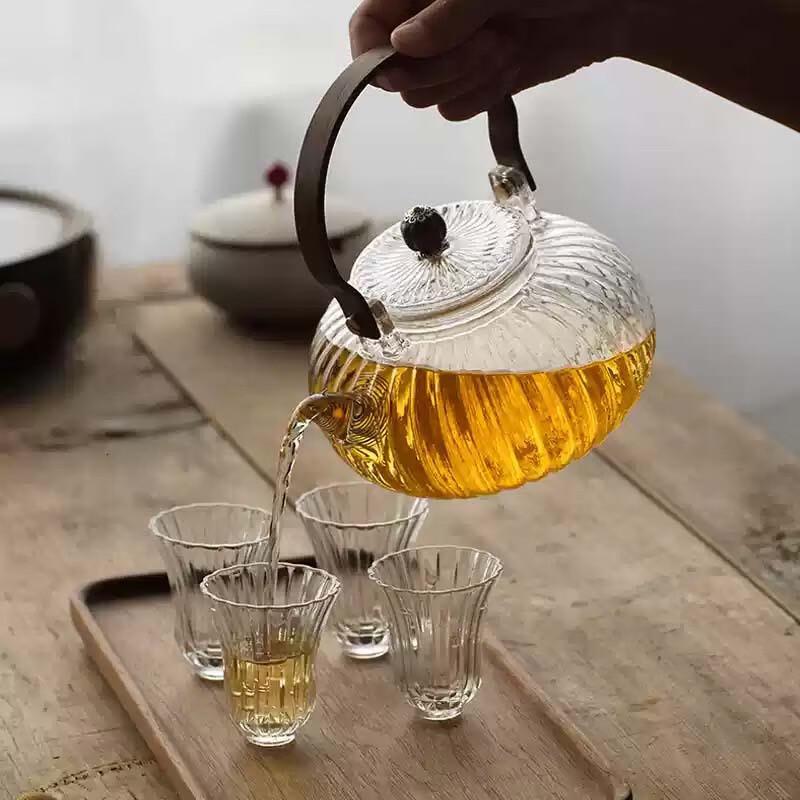 Zuozhixun High-Temperature Glass Pumpkin Teapot