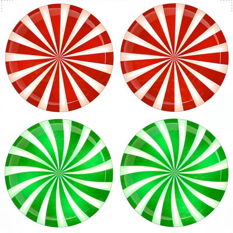 Festive Christmas Candy Cartoon Stickers for Home and Wall Decor