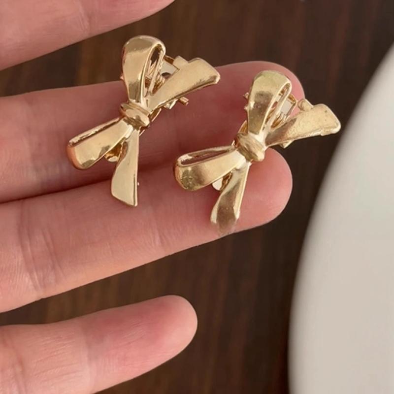 4Pcs Sweet And Edgy Bows Plastic Hair Clip For Women Hair Decors Gentle On Hair Multiple Colors For Everyday Party Date