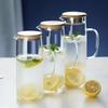 Glass Pitcher with Lid, Heat Resistant Glass Water Carafe with Handle for Fridge, Pitcher for Iced Tea Milk, Hot and Cold 1000ml